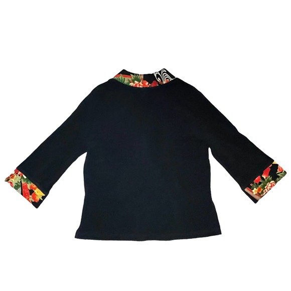 Soft Surroundings Kimono Jacket‎ Blazer Cardigan Artsy Asian Lagenlook Women's M - Picture 6 of 9